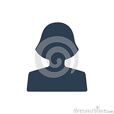 Female User Icon Vector Illustration