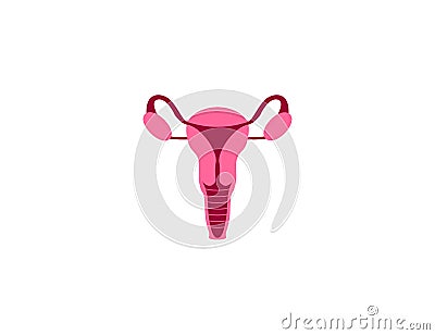 Female, uterus, womb icon. Vector illustration. Flat design Vector Illustration