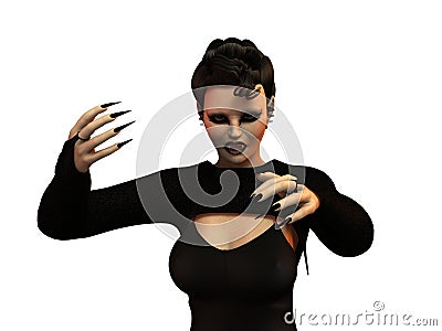 Female vampire Stock Photo