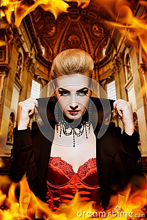 Female vampire Stock Photo