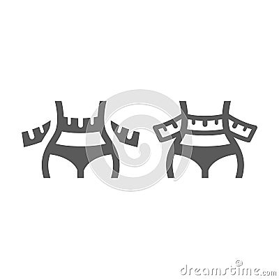 Female waist or belly and measuring tape vector icon Vector Illustration