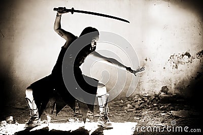 Female warrior Stock Photo