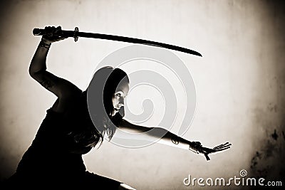 Female warrior Stock Photo