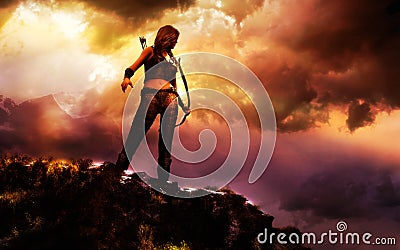 Female Warrior Stock Photo