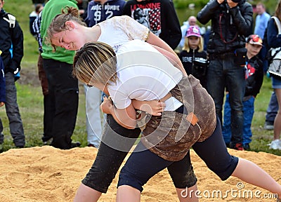 Female Wrestling Editorial Stock Photo