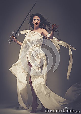 Femida, Goddess of Justice Stock Photo