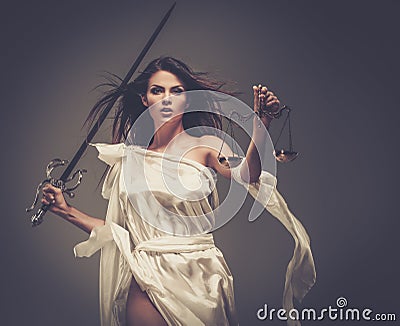 Femida, Goddess of Justice Stock Photo