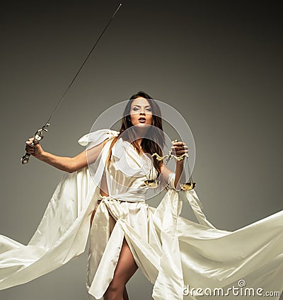 Femida, Goddess of Justice Stock Photo