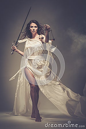 Femida, Goddess of Justice Stock Photo