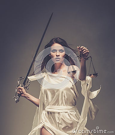 Femida, Goddess of Justice Stock Photo