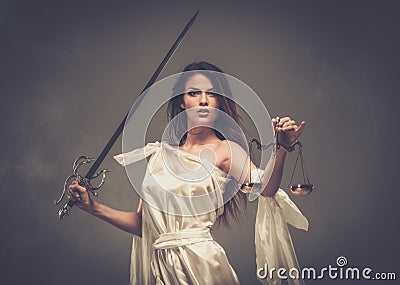 Femida, Goddess of Justice Stock Photo