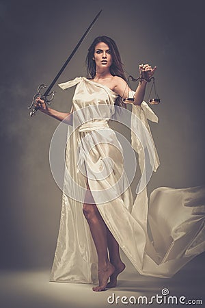 Femida, Goddess of Justice Stock Photo