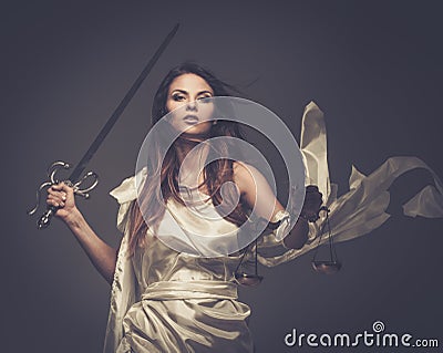 Femida, Goddess of Justice Stock Photo