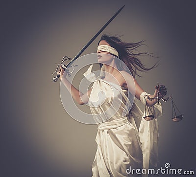 Femida, Goddess of Justice Stock Photo