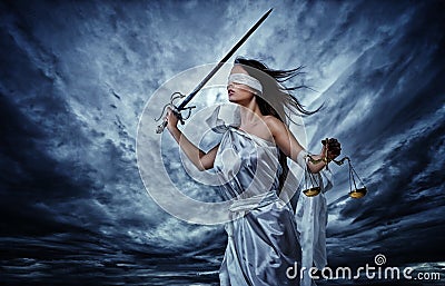 Femida, Goddess of Justice Stock Photo