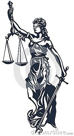 Femida lady justice Vector Illustration