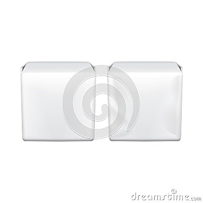 Feminine hygiene pads. Plastic packs for sanitary napkins on a white background. Menstruation days Vector Illustration