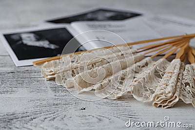 Feminine objects a woman uses in preparation for a visit at the Stock Photo