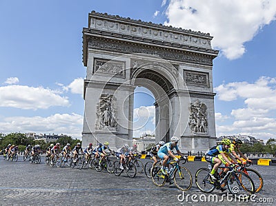 The Feminine Peloton in Paris - La Course by Le Tour de France 2 Editorial Stock Photo