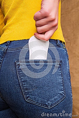 Feminine sanitary pad Stock Photo