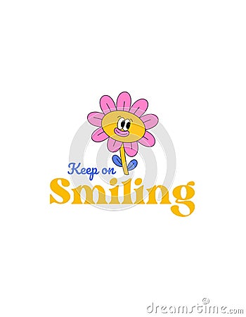 Feminine Smile Flower T-Shirt Stock Photo