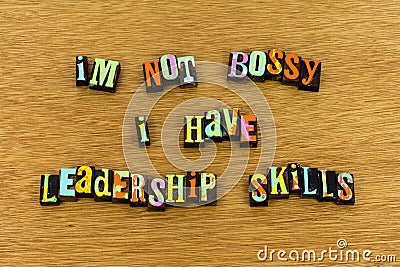 Feminism women leadership management skills bossy woman confident leader Stock Photo