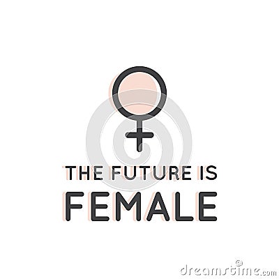 Feminism Movement, LGBT Society, Girl Power, Female Future Protest Stock Photo