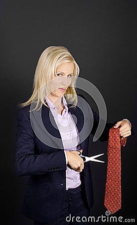 Feminist businesswoman concept Stock Photo