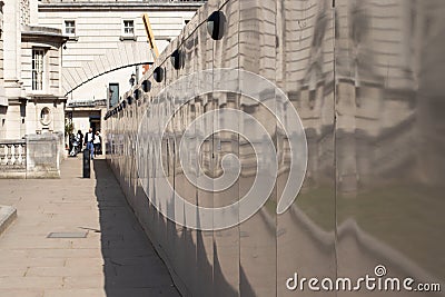 Fence in the big city, hoarding Stock Photo