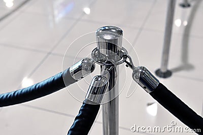 Fence fragment with rack using at airports Stock Photo