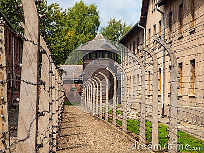 Fence and guard tower Editorial Stock Photo