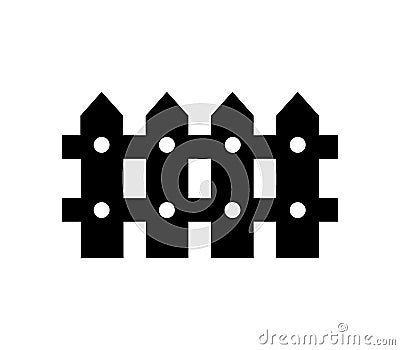 Fence icon illustrated in vector on white background Stock Photo