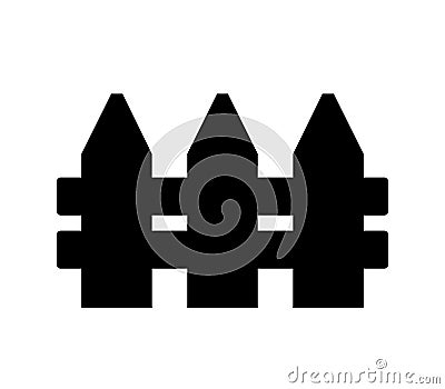 Fence icon illustrated in vector on white background Stock Photo