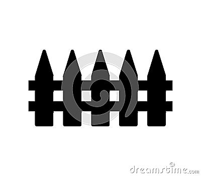 Fence icon illustrated in vector on white background Stock Photo