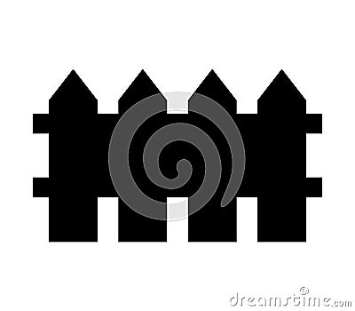 Fence icon illustrated in vector on white background Stock Photo