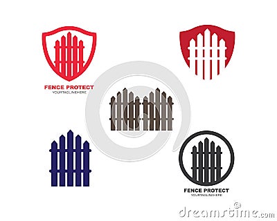 fence icon logo vector illustration design Vector Illustration