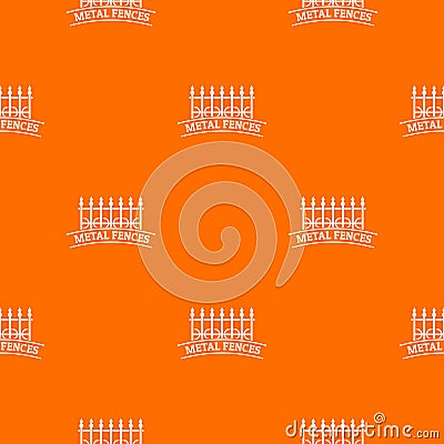 Fence iron pattern vector orange Vector Illustration