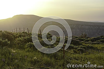 Fence By Lookout Mountain Stock Photo