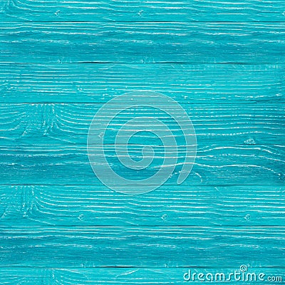 The fence of the Board is painted in turquoise background color or texture Stock Photo