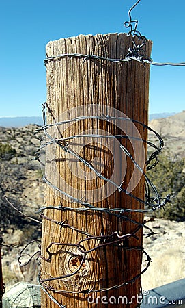 Fence Post Stock Photo