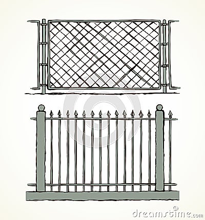 Fence. Vector drawing icon sign Vector Illustration