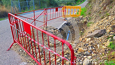 Roadside exposed pipe repair Stock Photo