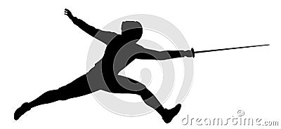 Fencer Vector Illustration