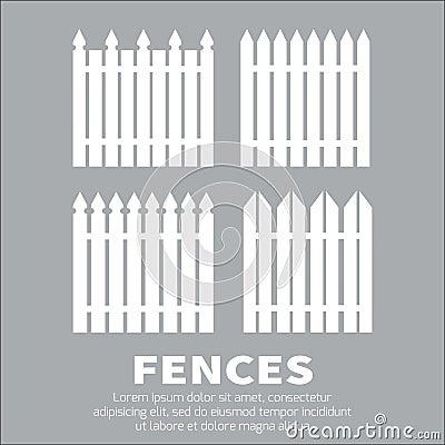 Fences Vector Illustration