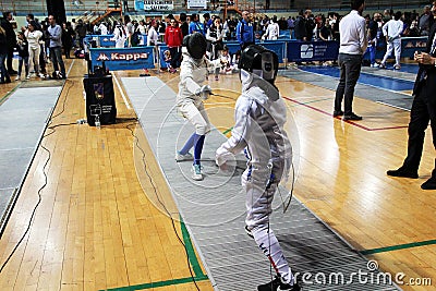 Fencing fight Editorial Stock Photo