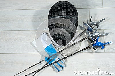 Fencing Foil Equipment Stock Photo