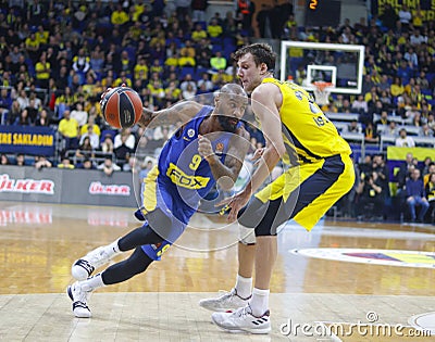 FenerbahÃ§e - Maccabi Tel Aviv / 2019-2020 EuroLeague Round 24 Game Editorial Stock Photo