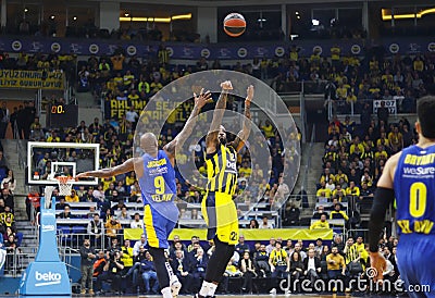 FenerbahÃ§e - Maccabi Tel Aviv / 2019-2020 EuroLeague Round 24 Game Editorial Stock Photo