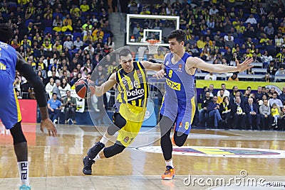 FenerbahÃ§e - Maccabi Tel Aviv / 2019-2020 EuroLeague Round 24 Game Editorial Stock Photo