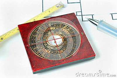 Feng shui compass Stock Photo